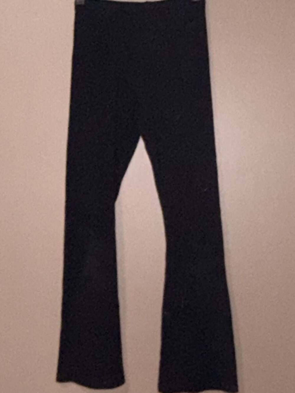Old Navy Girls Black Ribbed Flare Leggings Size L (10-12)